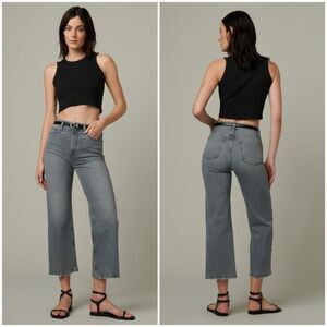 Joe’s Jeans The Blake High Rise Wide Leg Crop in Light Hearted Grey Wash Size 30